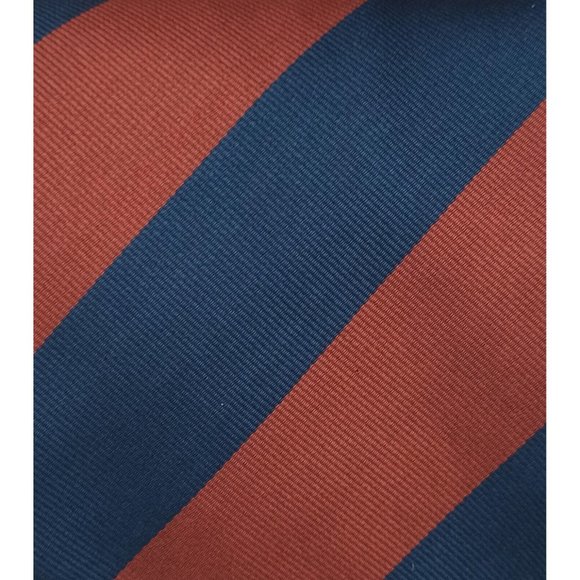 TINCATI Orange Striped Silk Tie ITALY 57"/4" EC - Picture 4 of 10